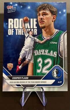 Cooper Flagg 2026 Topps NOW Rookie of the Year #ROTY NBA Trading Card